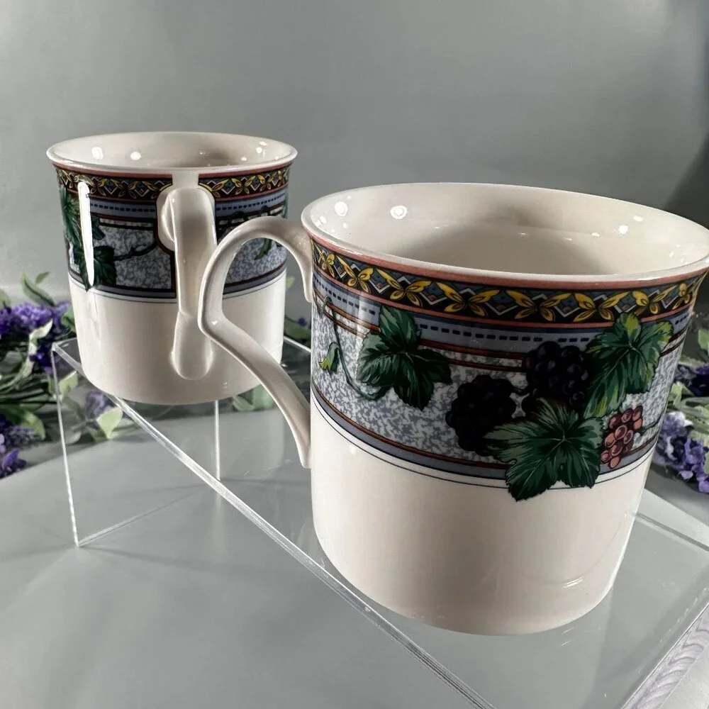 Mikasa Royal Harvest Tea Cup Ultra Ceram Mug Bone China Grape Set DX007